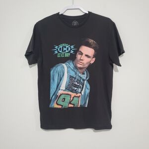 Vanilla Ice “Ice Ice Baby” Black Graphic Band T-Shirt Size M Retro 90s Hip Hop T